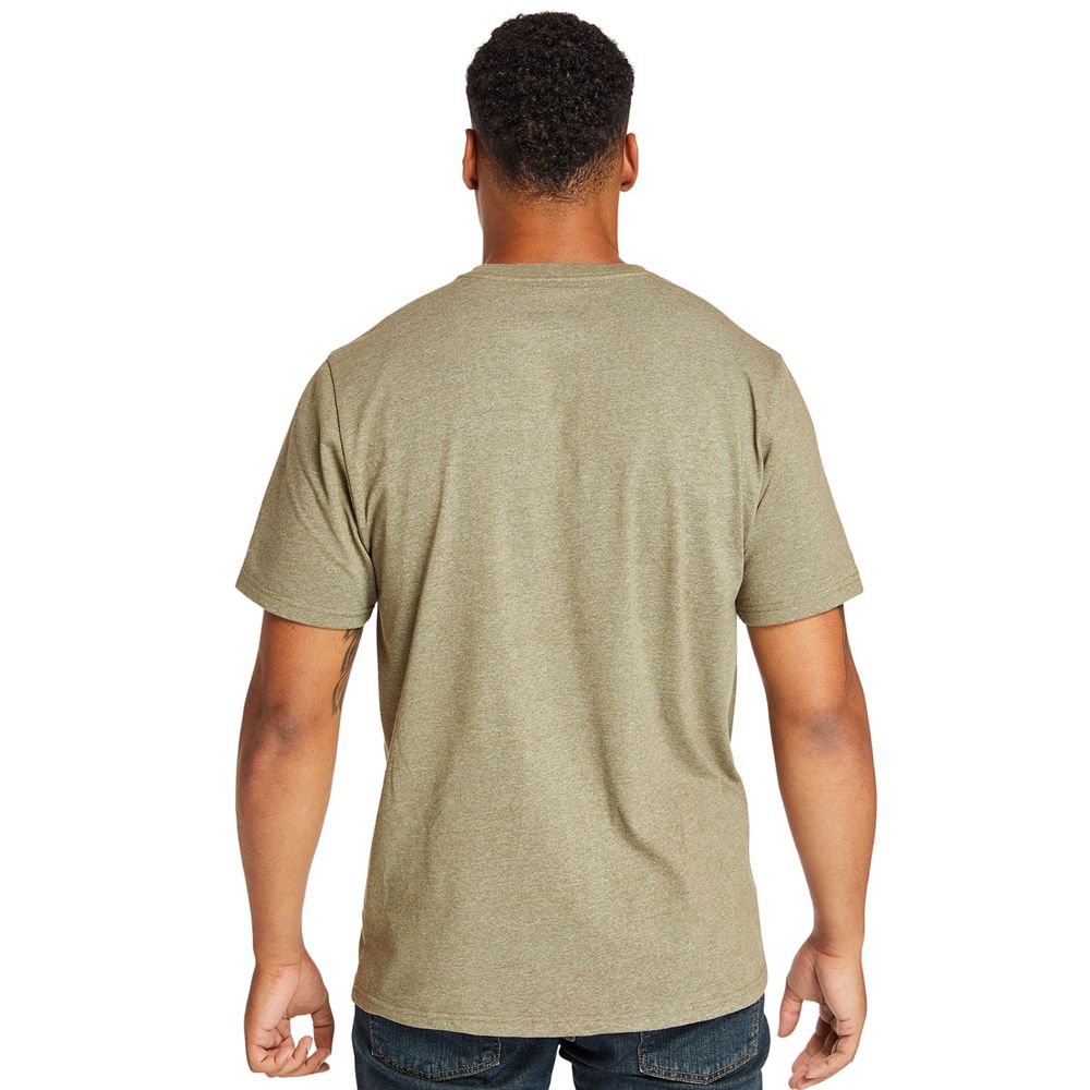 Timberland Μπλουζάκια Ανδρικα Ελιά - Pro® Short Sleeve Base Plate Wicking Logo - Greece 0257431-MT